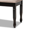Baxton Studio Corey Sand Upholstered and Dark Brown Finished Wood Dining Bench 171-10922